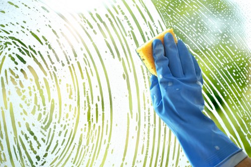 Carpet cleaner preparing equipment for safe cleaning work