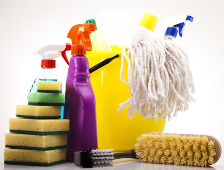 Cleaning team maintaining a modern Wimbledon office